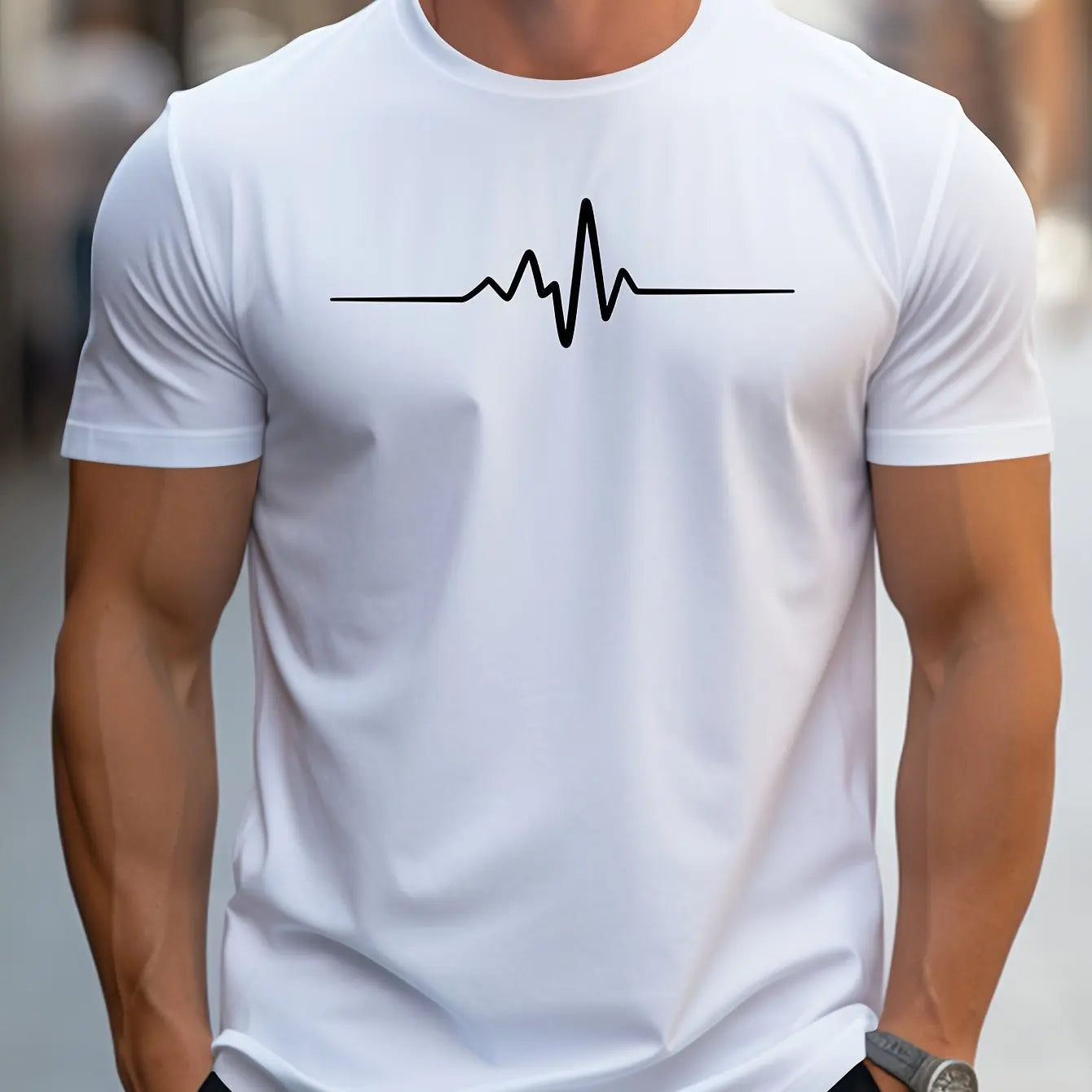 Mannen T Shirt Slim Fit met Grafische Print - StudioMarella