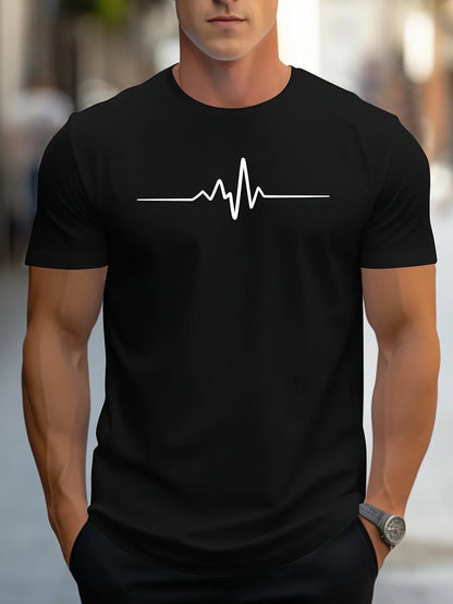 Mannen T Shirt Slim Fit Met Moderne Grafische Print