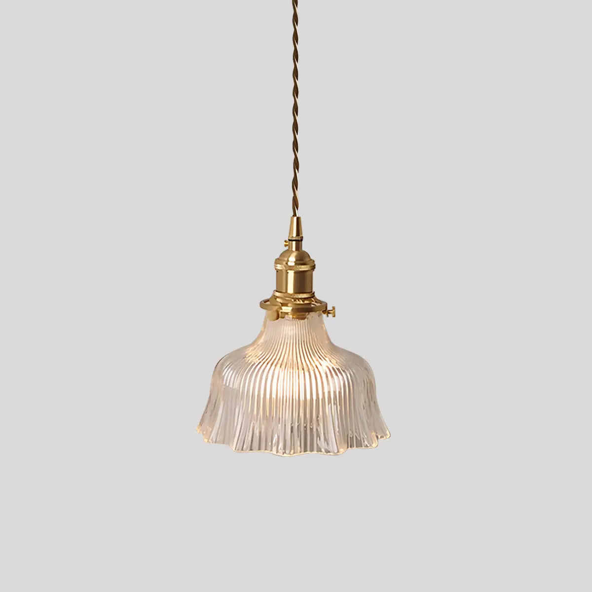 Hanglamp Glas Brons Verstelbare Kabel Woonkamer Eettafel Transparante Glazen Hanglamp Sfeerverlichting Vintage