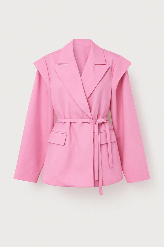 Dames Blazer Elegant Getailleerd met Ceintuur - StudioMarella