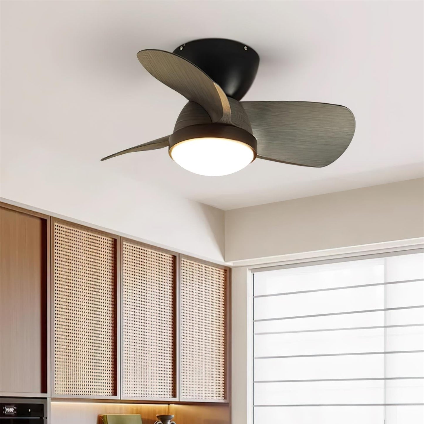 Plafondventilator met Verlichting Hout Metaal Ø61cm 18W 6 Snelheden Inclusief Afstandsbediening