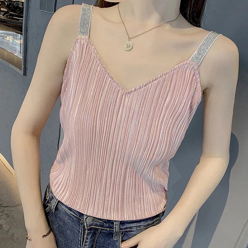 Glitter Tanktop Feestelijk voor Vrouw