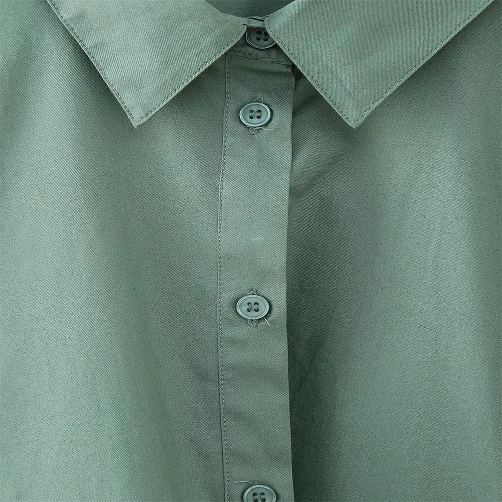 Dames Blouse Zomerse Lichte Katoen met Knopen