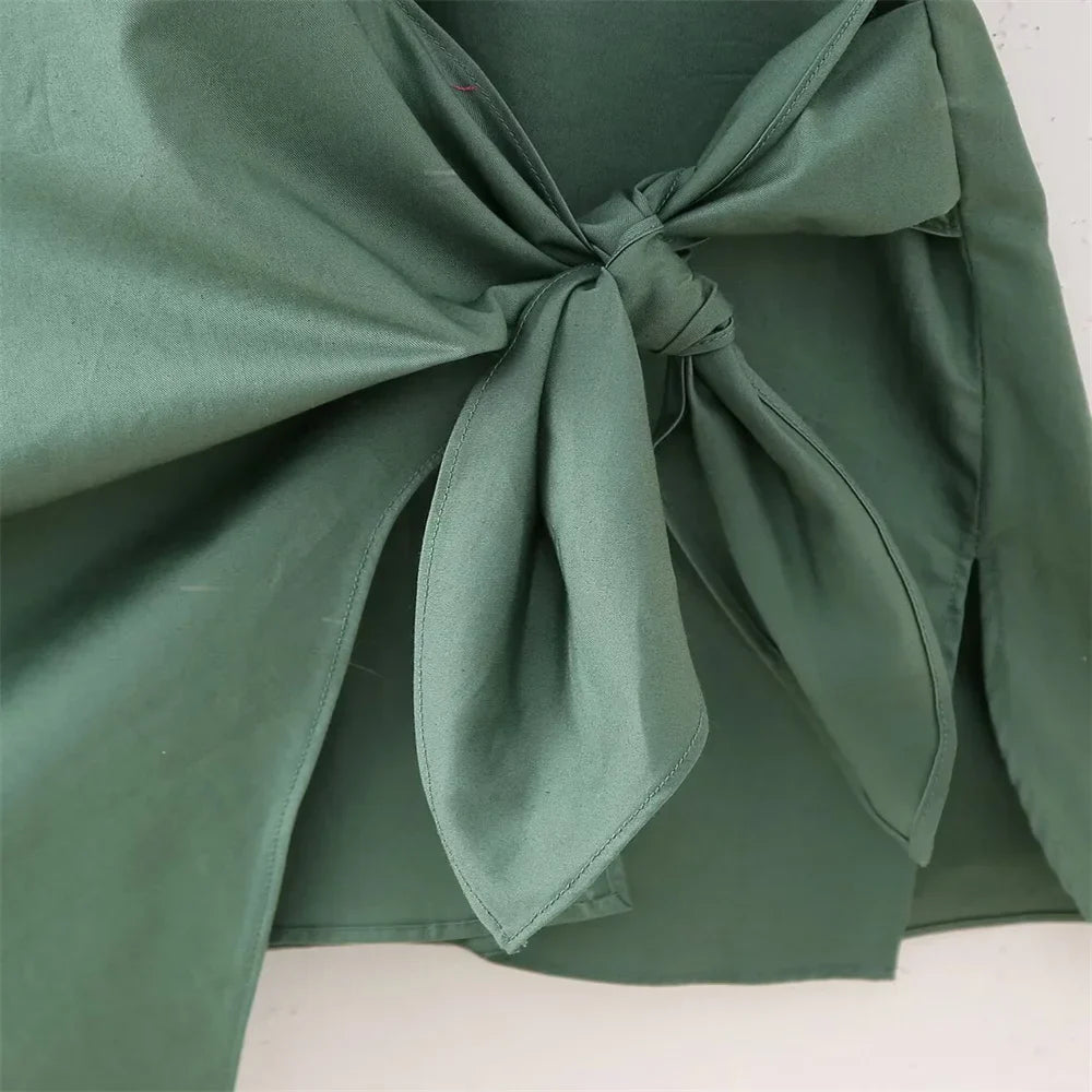Vrouwelijke Zomer Blouse van Katoen met V-Hals