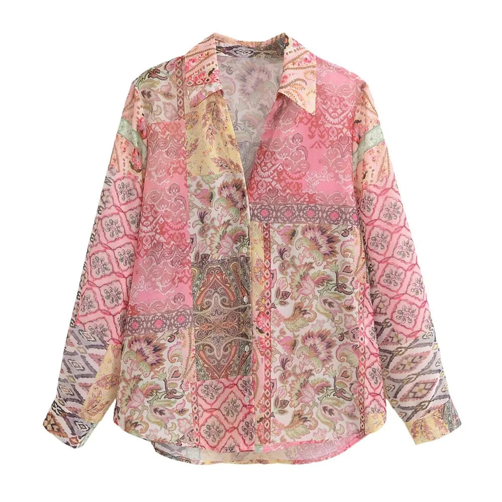 Katoenen Polo Shirt met Patchwork Detail - StudioMarella