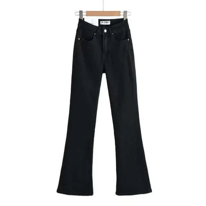 Dames Hoge Taille Spijkerbroek Flared Met Franjes
