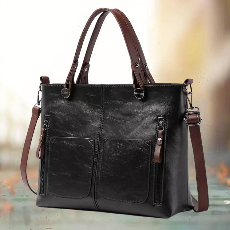 Leren Handtas voor Dames Vintage Stijl Duurzaam