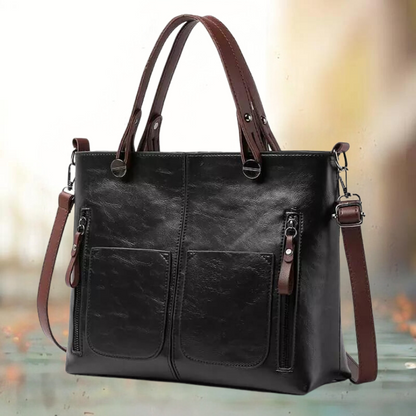 Leren Handtas voor Dames Vintage Stijl Duurzaam