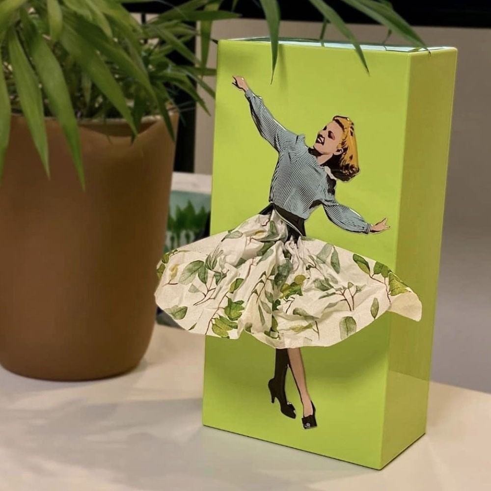 Decoratieve Tissuedooshouder Figuurvorm Rok Design Opberger voor Woonkamer Slaapkamer Badkamer Bureau Moderne Woondecoratie Tissue Box Houder