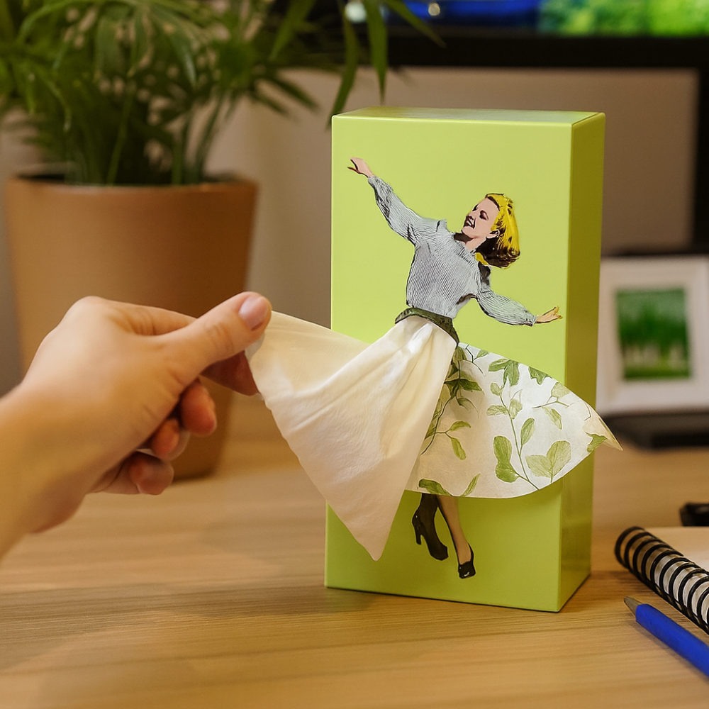 Decoratieve Tissuedooshouder Figuurvorm Rok Design Opberger voor Woonkamer Slaapkamer Badkamer Bureau Moderne Woondecoratie Tissue Box Houder