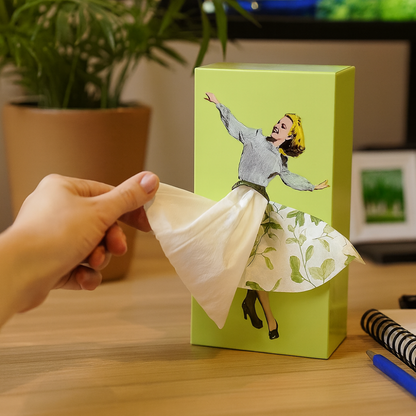 Decoratieve Tissuedooshouder Figuurvorm Rok Design Opberger voor Woonkamer Slaapkamer Badkamer Bureau Moderne Woondecoratie Tissue Box Houder