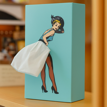 Decoratieve Tissuedooshouder Figuurvorm Rok Design Opberger voor Woonkamer Slaapkamer Badkamer Bureau Moderne Woondecoratie Tissue Box Houder
