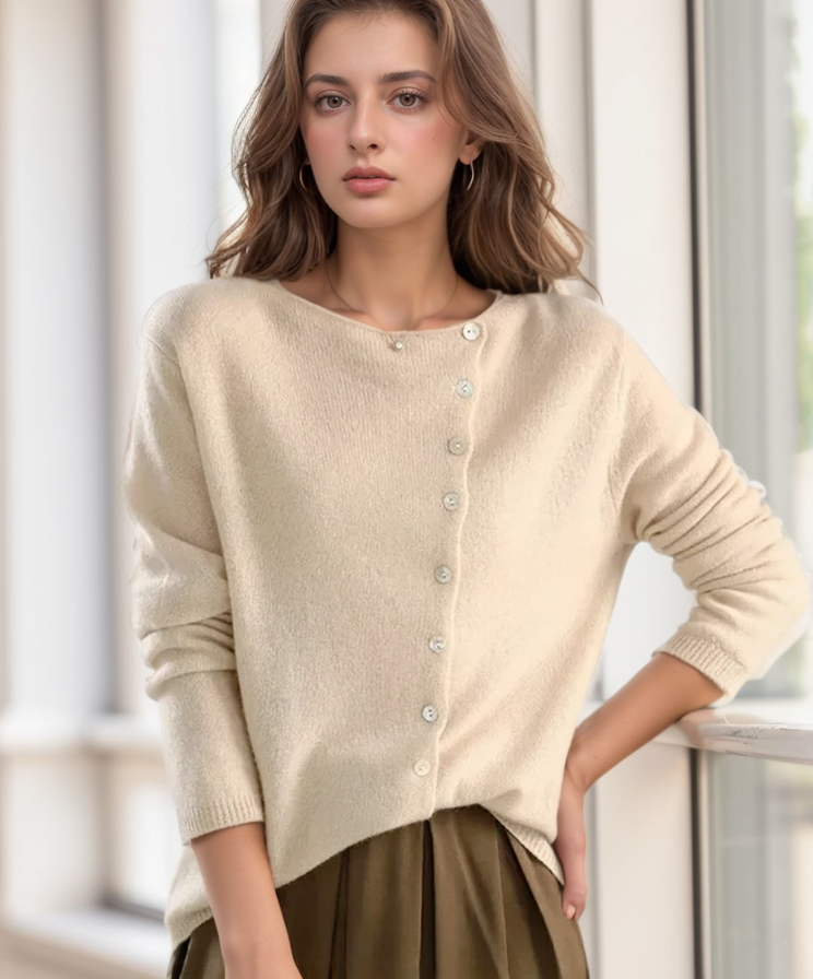 Dames Vest Gebreid met Knopen Comfortabel en Stijlvol - StudioMarella
