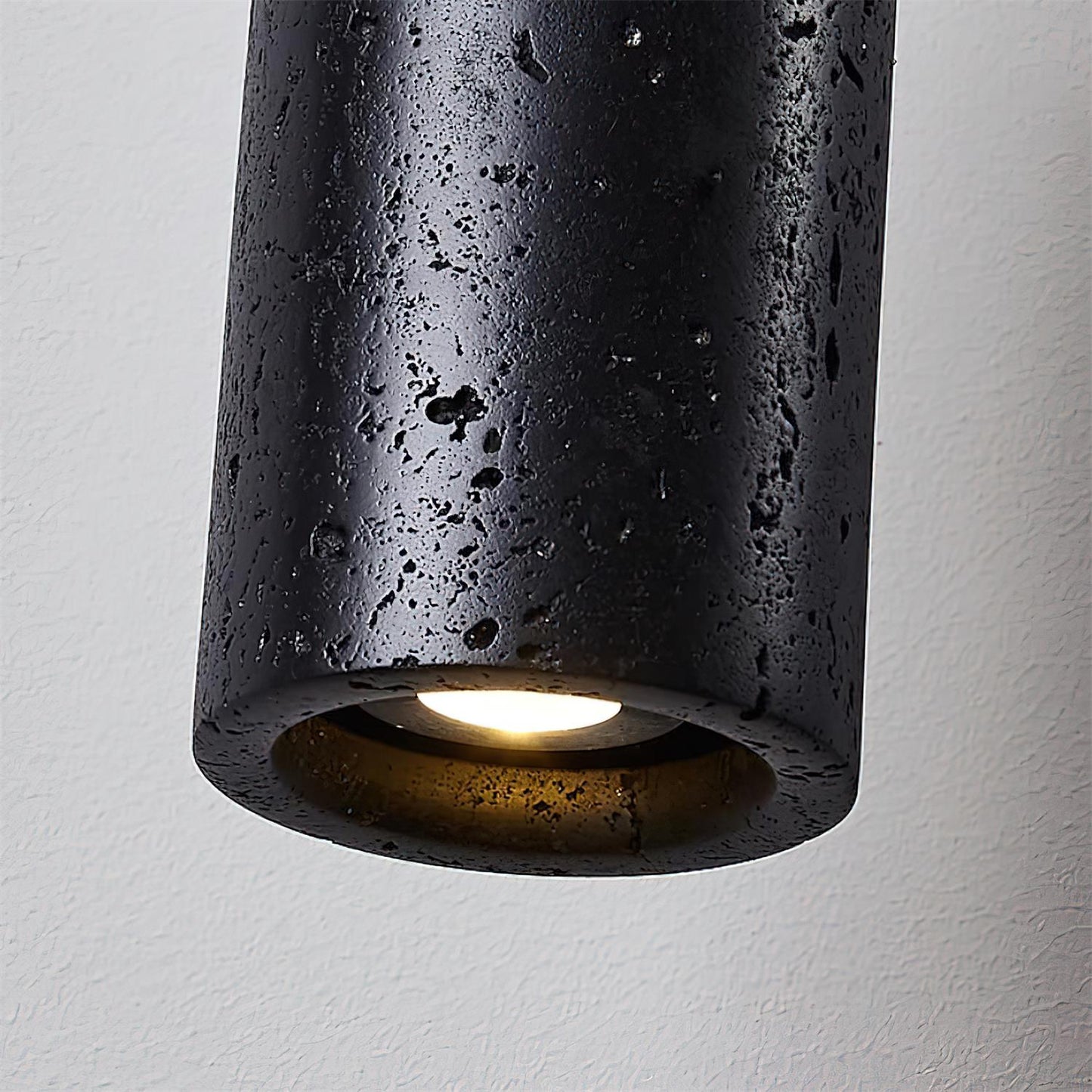 Hanglamp Travertijn Cilinder Hout LED Beige Eettafel Woonkamer Natuurlijke Steen Minimalistisch Design Verlichting Japandi Interieur