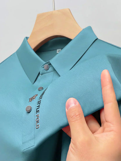 Heren Polo Shirt Kreukvrij Stretch Comfortabel