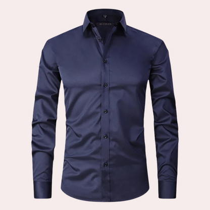 Herenshirt Stretch Katoen Comfortabel