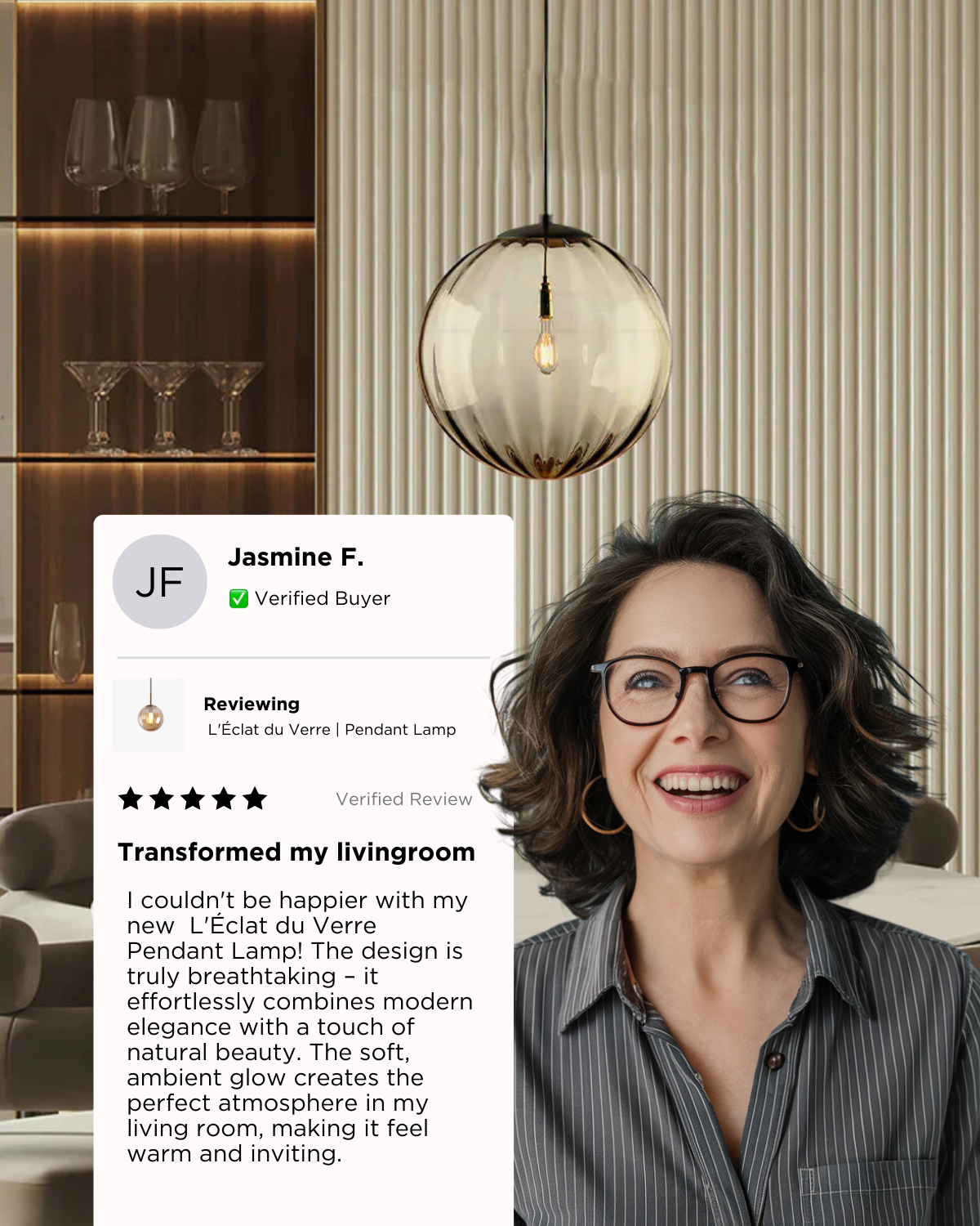 Glazen Hanglamp Bol met Structuur Grijs Bruin Rood Groen Amber Eetkamer Woonkamer