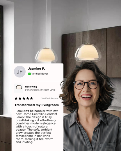 Luxe Glazen Hanglamp Met Mat En Transparant Glas In Minimalistisch Japandi Design