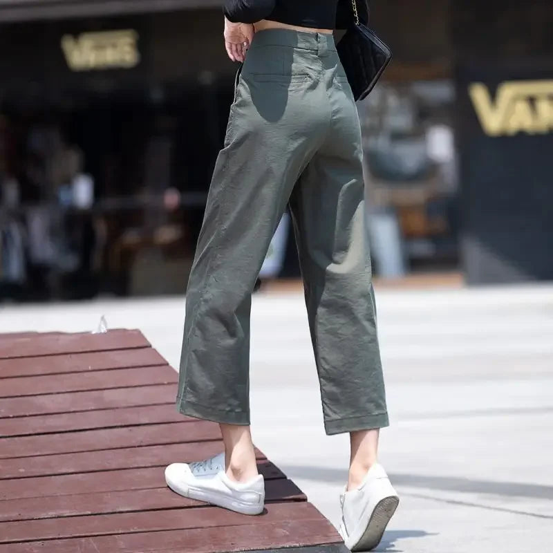 Zomer Broek Bell Bottom Wijd Damesmodel