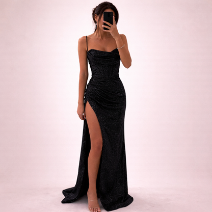 Aurora | Elegante Avondjurk met Pailletten en Corset