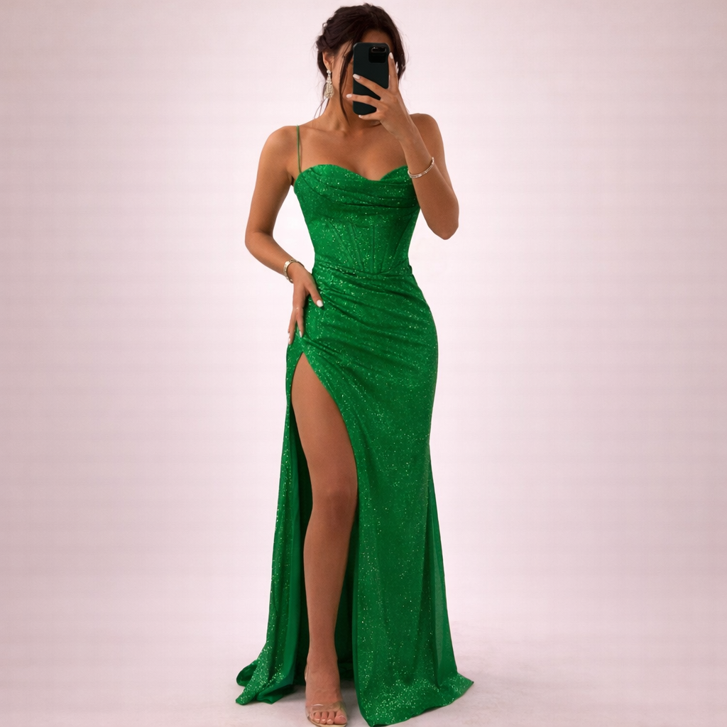 Tess | Romantische jurk met pailletten en elegante 4