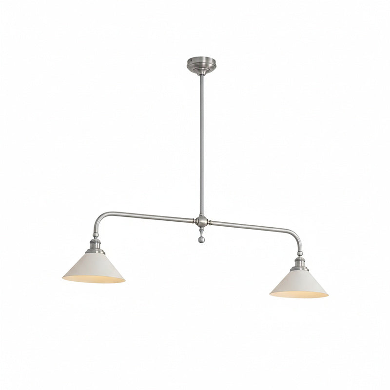 Luxe Design Hanglamp Met Witte Glazen Kappen Voor Eettafel En Keukeneiland In Messing Afwerking