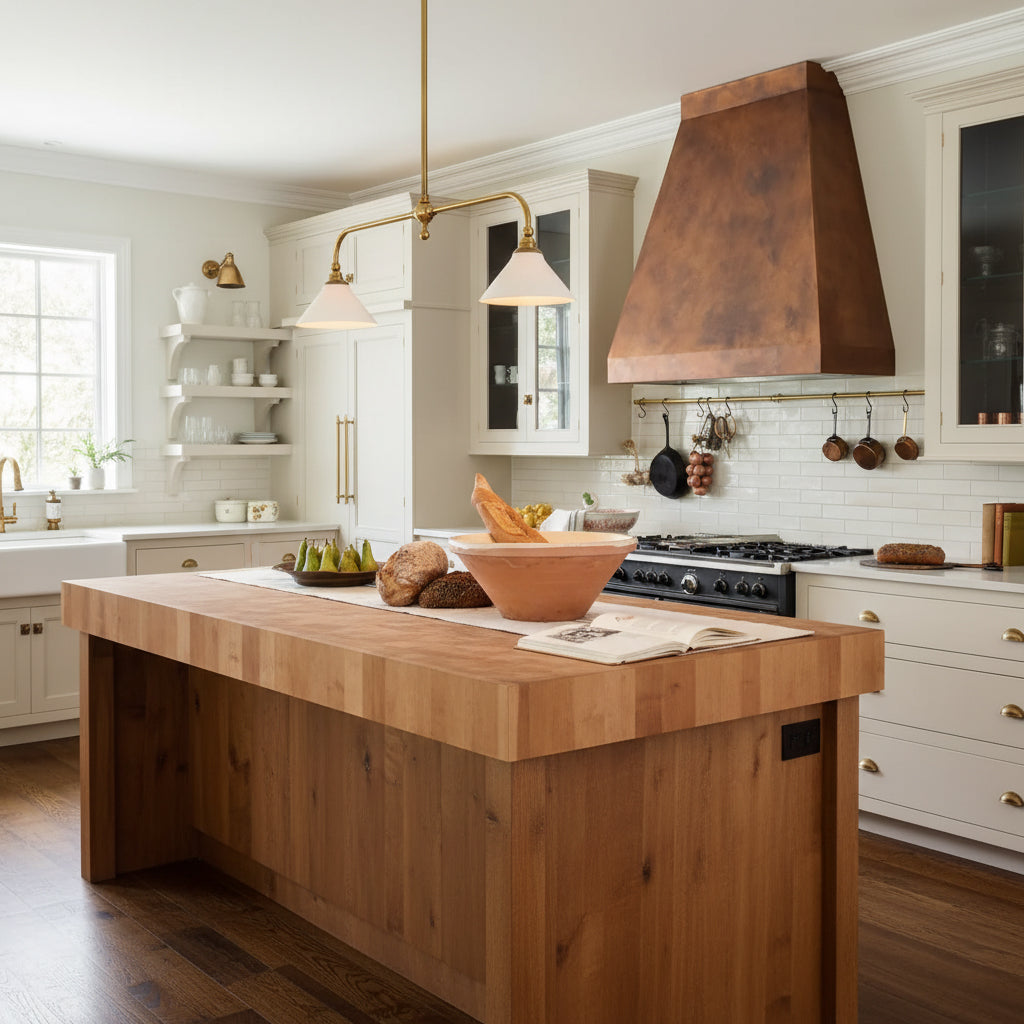 Luxe Design Hanglamp Met Witte Glazen Kappen Voor Eettafel En Keukeneiland In Messing Afwerking