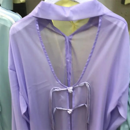 Blauwe Zonbeschermende Dames Top Licht en Comfortabel