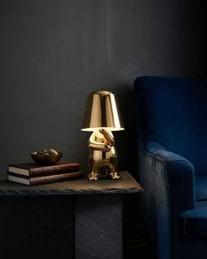 Metalen Tafellamp Sculptuur Figuur Sfeerlicht Touch Dimbaar LED Nachtlampje Goud Zilver Modern Design Decoratief