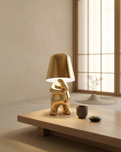 Metalen Tafellamp Sculptuur Figuur Sfeerlicht Touch Dimbaar LED Nachtlampje Goud Zilver Modern Design Decoratief
