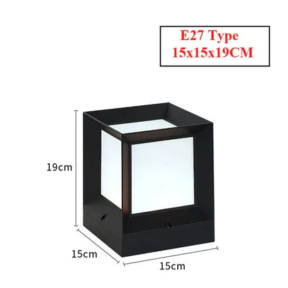 Buiten Staande Lamp Voor Oprit En Poort 12W LED Modern Zwart