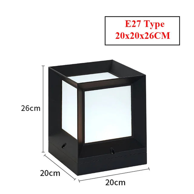 Buiten Staande Lamp Voor Oprit En Poort 12W LED Modern Zwart