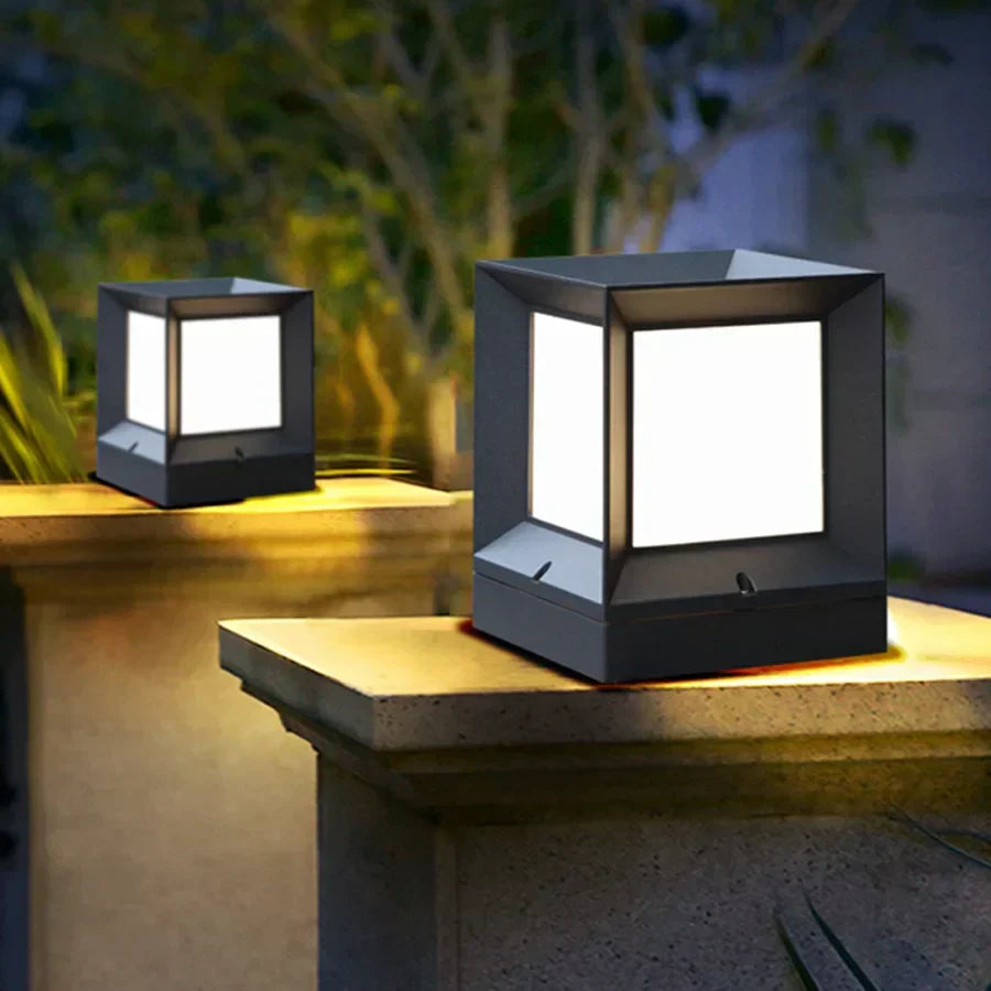 Buiten Staande Lamp Voor Oprit En Poort 12W LED Modern Zwart