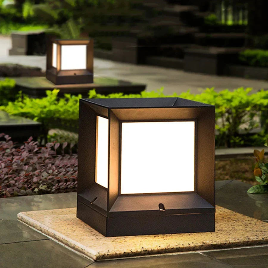 Buiten Staande Lamp Voor Oprit En Poort 12W LED Modern Zwart
