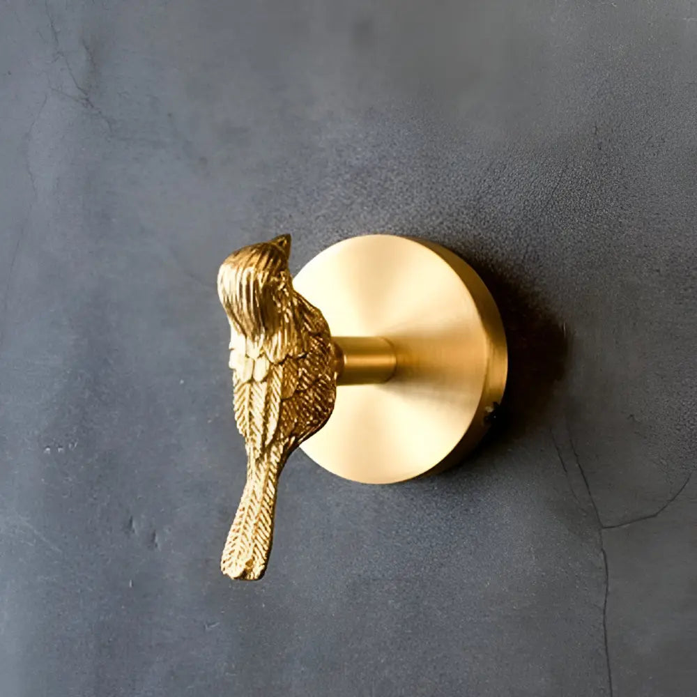 Wandhaak Massief Messing met Gouden Afwerking – Decoratief Dierenmotief voor Entree Slaapkamer Badkamer