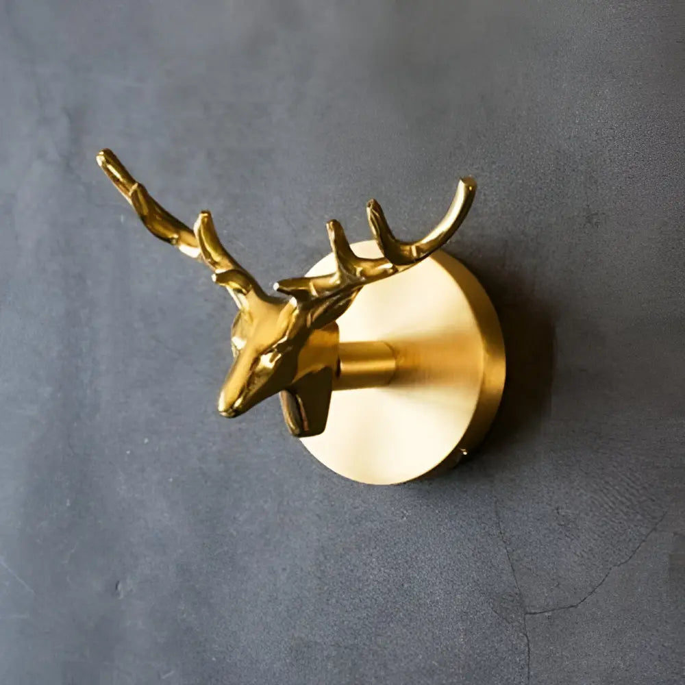 Wandhaak Massief Messing met Gouden Afwerking – Decoratief Dierenmotief voor Entree Slaapkamer Badkamer