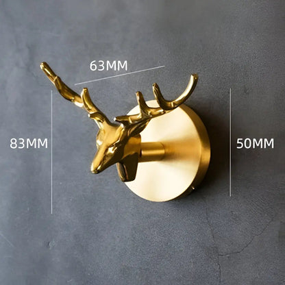 Wandhaak Massief Messing met Gouden Afwerking – Decoratief Dierenmotief voor Entree Slaapkamer Badkamer