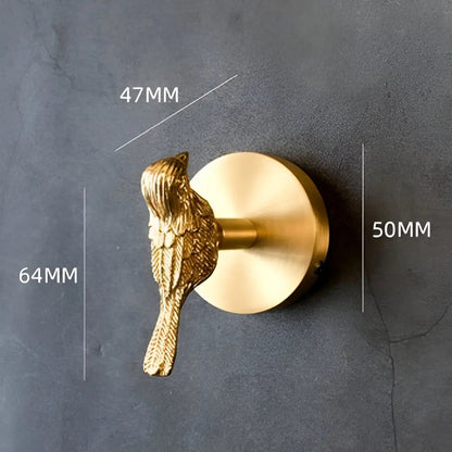 Wandhaak Massief Messing met Gouden Afwerking – Decoratief Dierenmotief voor Entree Slaapkamer Badkamer