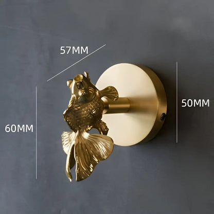 Wandhaak Massief Messing met Gouden Afwerking – Decoratief Dierenmotief voor Entree Slaapkamer Badkamer