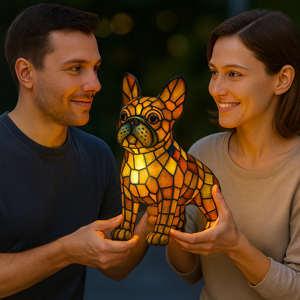 Hondenlamp Glas-in-Lood Sfeerverlichting Meerkleurig Mozaïek Dierenthema