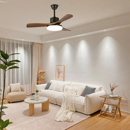 Scandinavisch geïnspireerde plafondventilator met verlichting en afstandsbediening – 6 snelheden, dimbaar LED, verkrijgbaar in 126 cm en 132 cm diameter