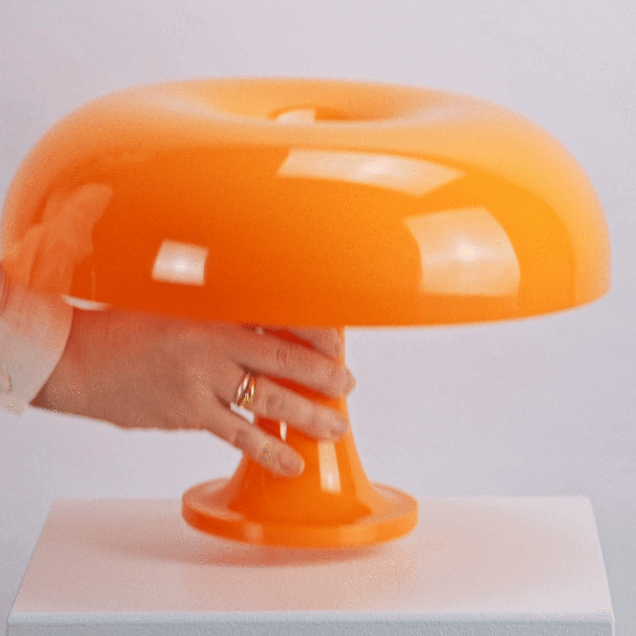 Tafellamp Acryl Design Iconisch 32cm Bloed Oranje Sneeuwwit Sfeerverlichting Modern