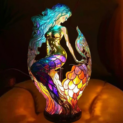 Tafellampen Gekleurd Glas met Dierenmotieven Warm Sfeerlicht voor Woonkamer Slaapkamer Nachtkastje Decoratieve Verlichting