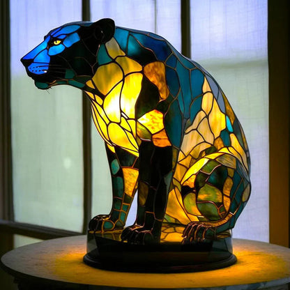 Tafellampen Gekleurd Glas met Dierenmotieven Warm Sfeerlicht voor Woonkamer Slaapkamer Nachtkastje Decoratieve Verlichting