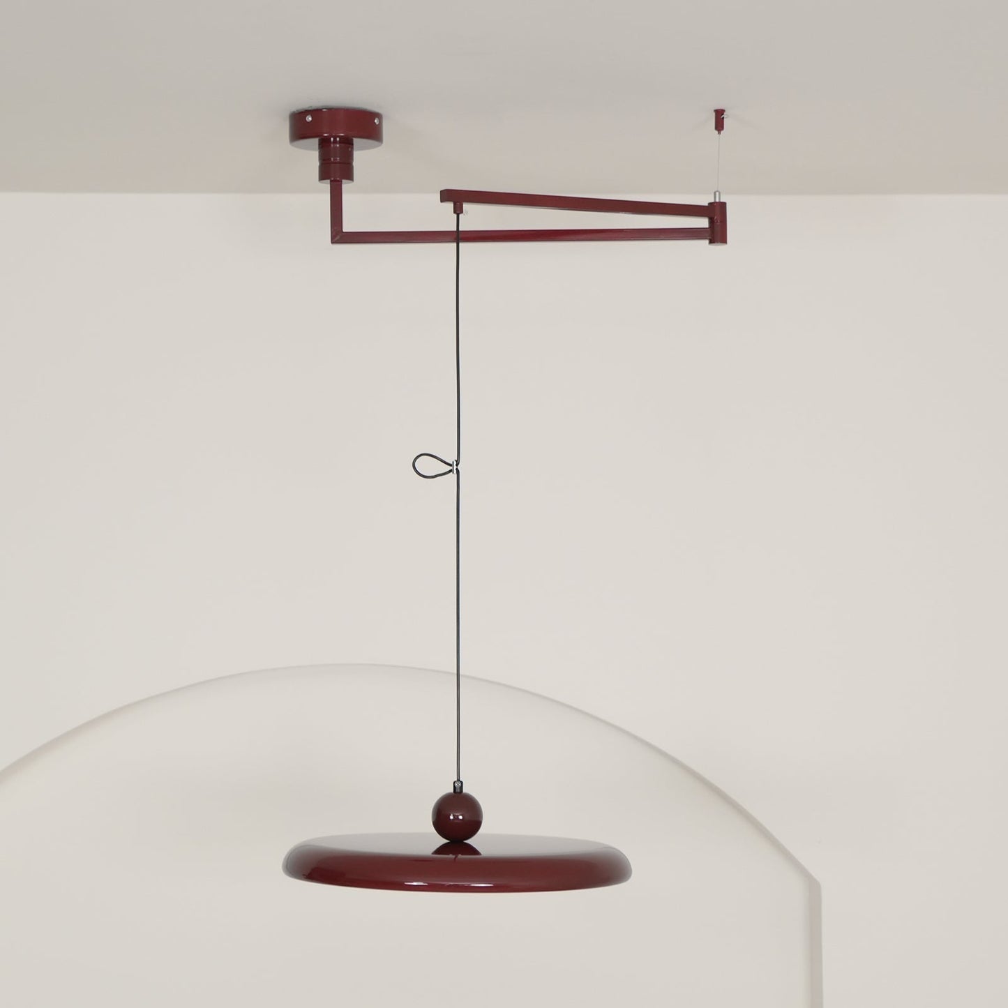Hanglamp Verstelbaar Metaal Acryl Rood Groen Beige Rond Industrieel Woonkamer Eetkamer