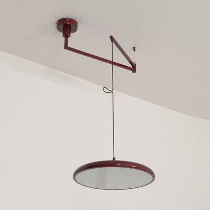 Hanglamp Verstelbaar Metaal Acryl Rood Groen Beige Rond Industrieel Woonkamer Eetkamer