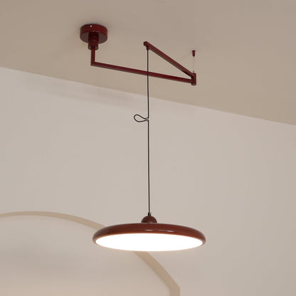 Hanglamp Verstelbaar Metaal Acryl Rood Groen Beige Rond Industrieel Woonkamer Eetkamer