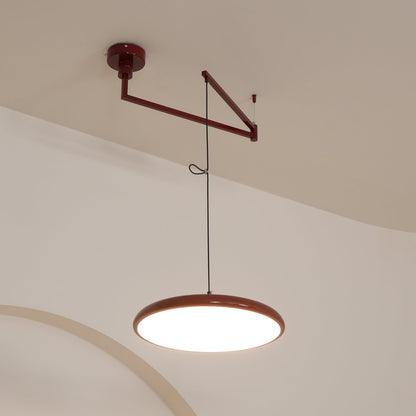 Hanglamp Verstelbaar Metaal Acryl Rood Groen Beige Rond Industrieel Woonkamer Eetkamer
