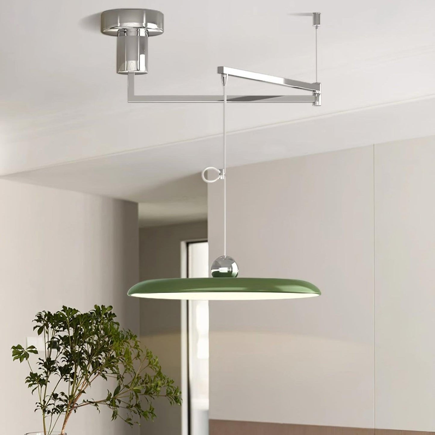Hanglamp Verstelbaar Metaal Acryl Rood Groen Beige Rond Industrieel Woonkamer Eetkamer