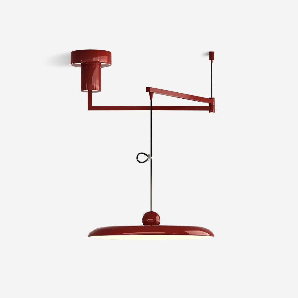 Hanglamp Verstelbaar Metaal Acryl Rood Groen Beige Rond Industrieel Woonkamer Eetkamer